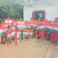 Har Ghar Tiranga Campaign organised by Tripura University in the adopted villages